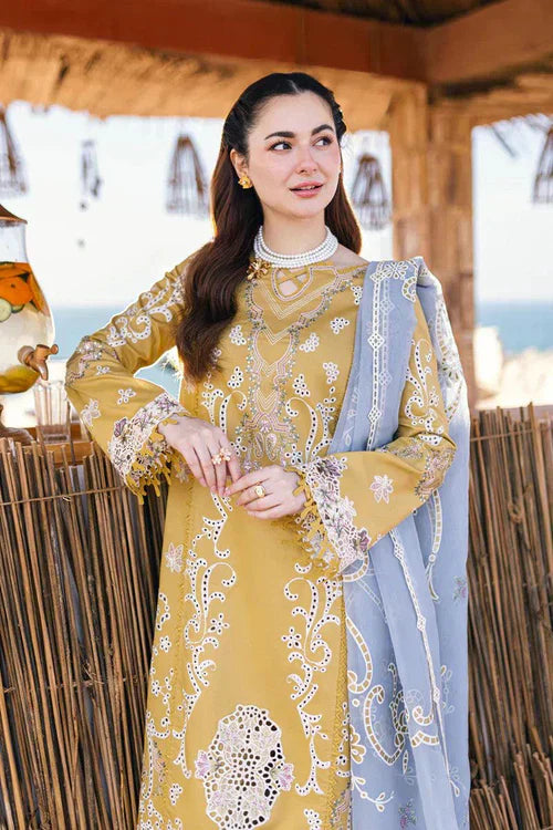 Asim Jofa - 3PC Dhanak Chickenkari Embroidered Suit - VL1138