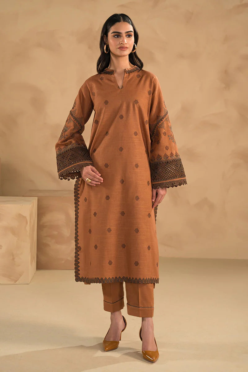 VL701 WINTER 3PC Dhanak Embroidered suit with Printed Shawl