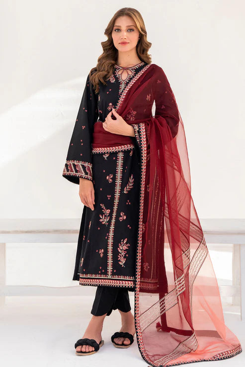 VL771 Dhanak Embroidered with organza dupatta