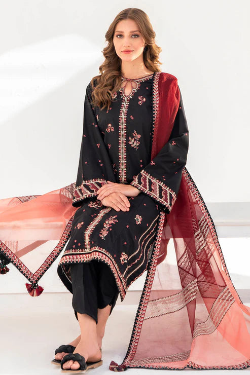 VL771 Dhanak Embroidered with organza dupatta