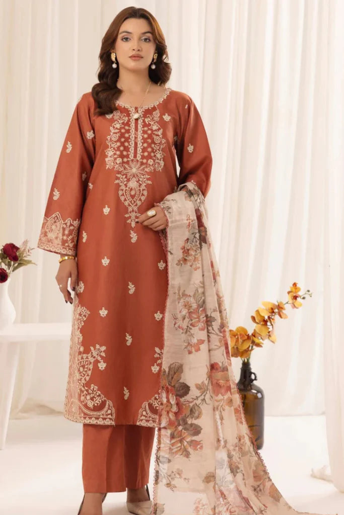 Summer COLLECTION Lawn Embroidered with Chiffon Printed Dupatta VL932
