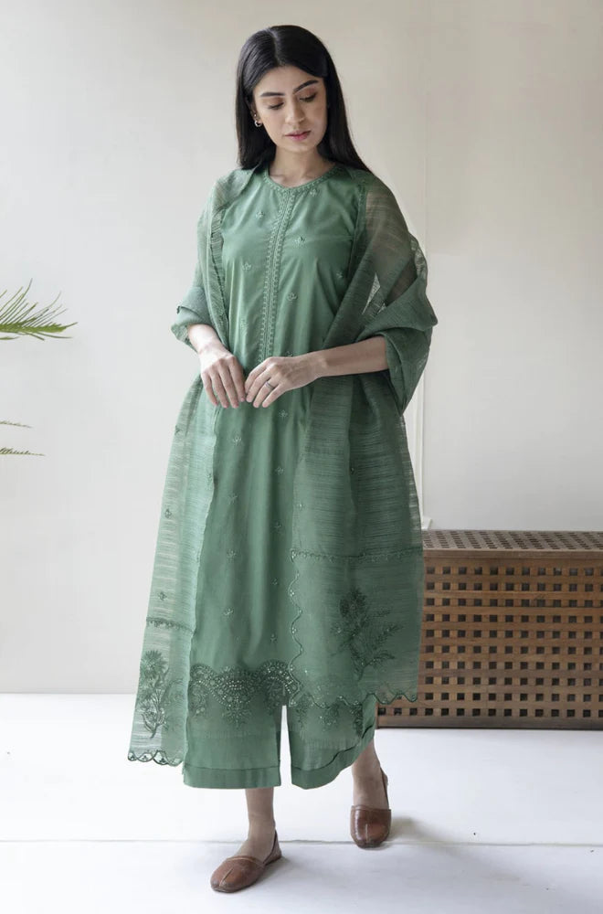 Dyot - 3PC Lawn Heavy Embroidered Shirt. VL744