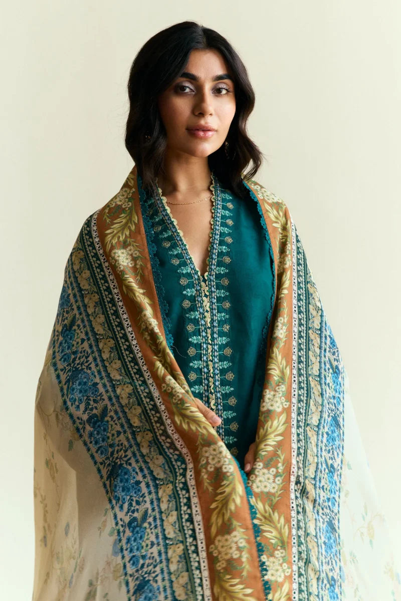 ZaraShahJahan, unstitched 3 piece embroidered winter suit - VL1197