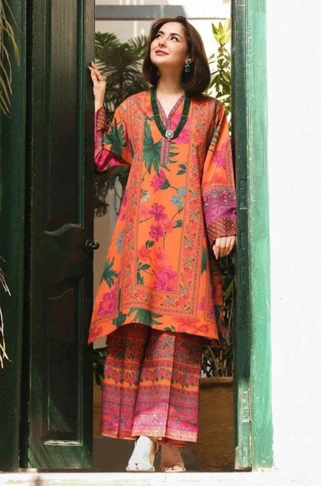 Asim Jofa - Summer 2PC Lawn Digital Print Dress -