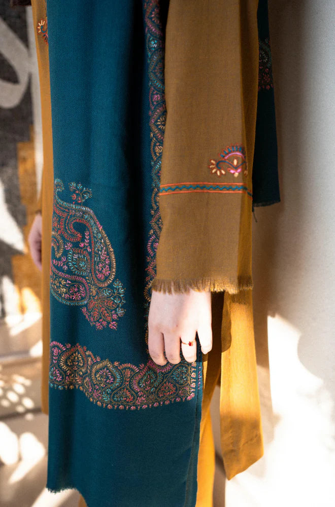 Asling - Winter 3PC Dhanak Embroidered Suit - VL1108