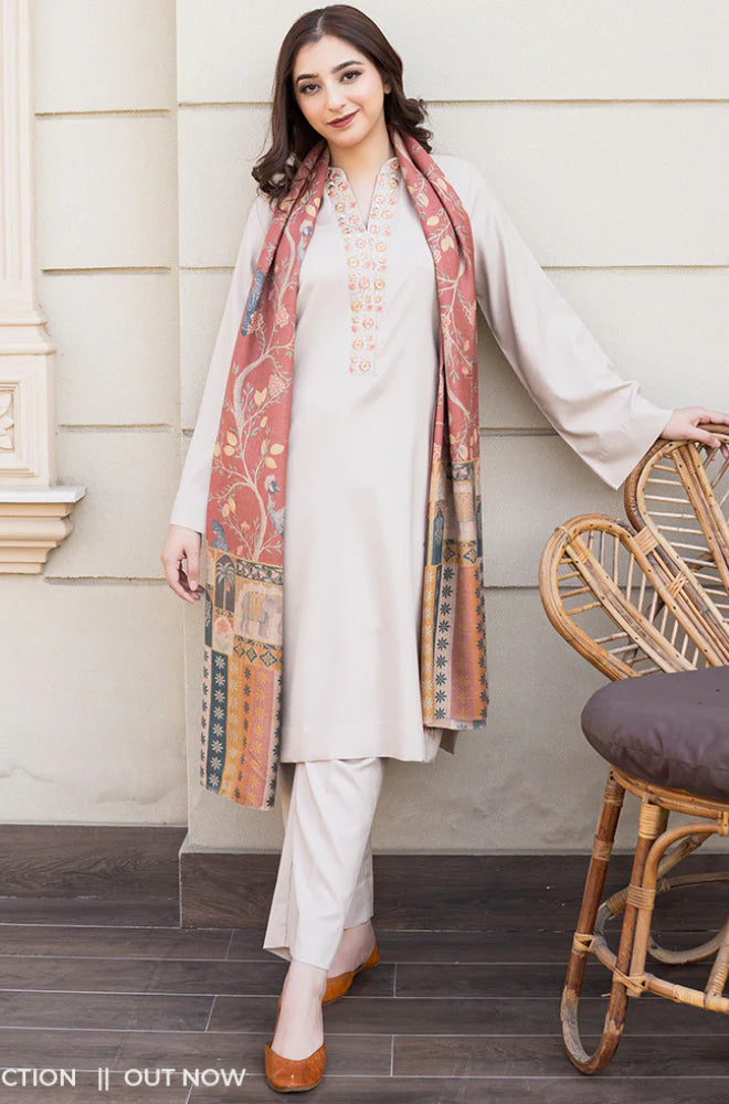 Asling - Winter 3PC Dhanak Embroidered Suit - VL1107