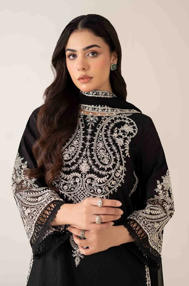 Maria B - Winter 3PC Dhanak Embroidered Suit - VL1110