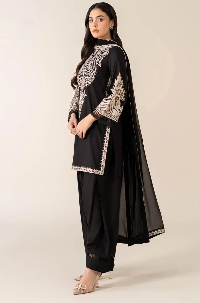 Maria B - Winter 3PC Dhanak Embroidered Suit - VL1110