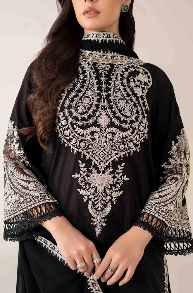 Maria B - Winter 3PC Dhanak Embroidered Suit - VL1110