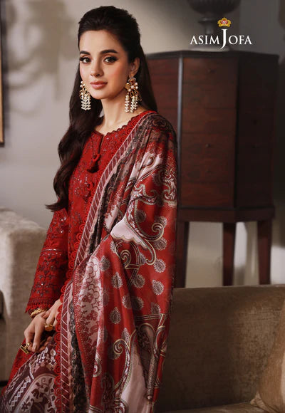 Asim Jofa, unstitched 3 piece embroidered Lawn summer suit VL753