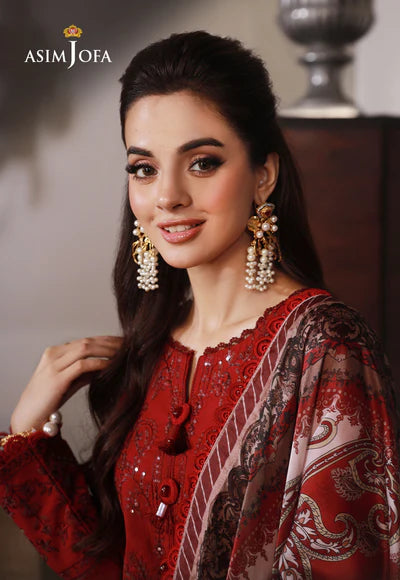 Asim Jofa, unstitched 3 piece embroidered Lawn summer suit VL753