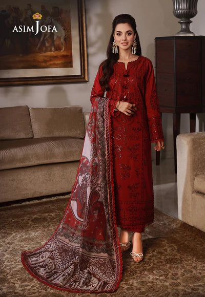 Asim Jofa, unstitched 3 piece embroidered Lawn summer suit VL753