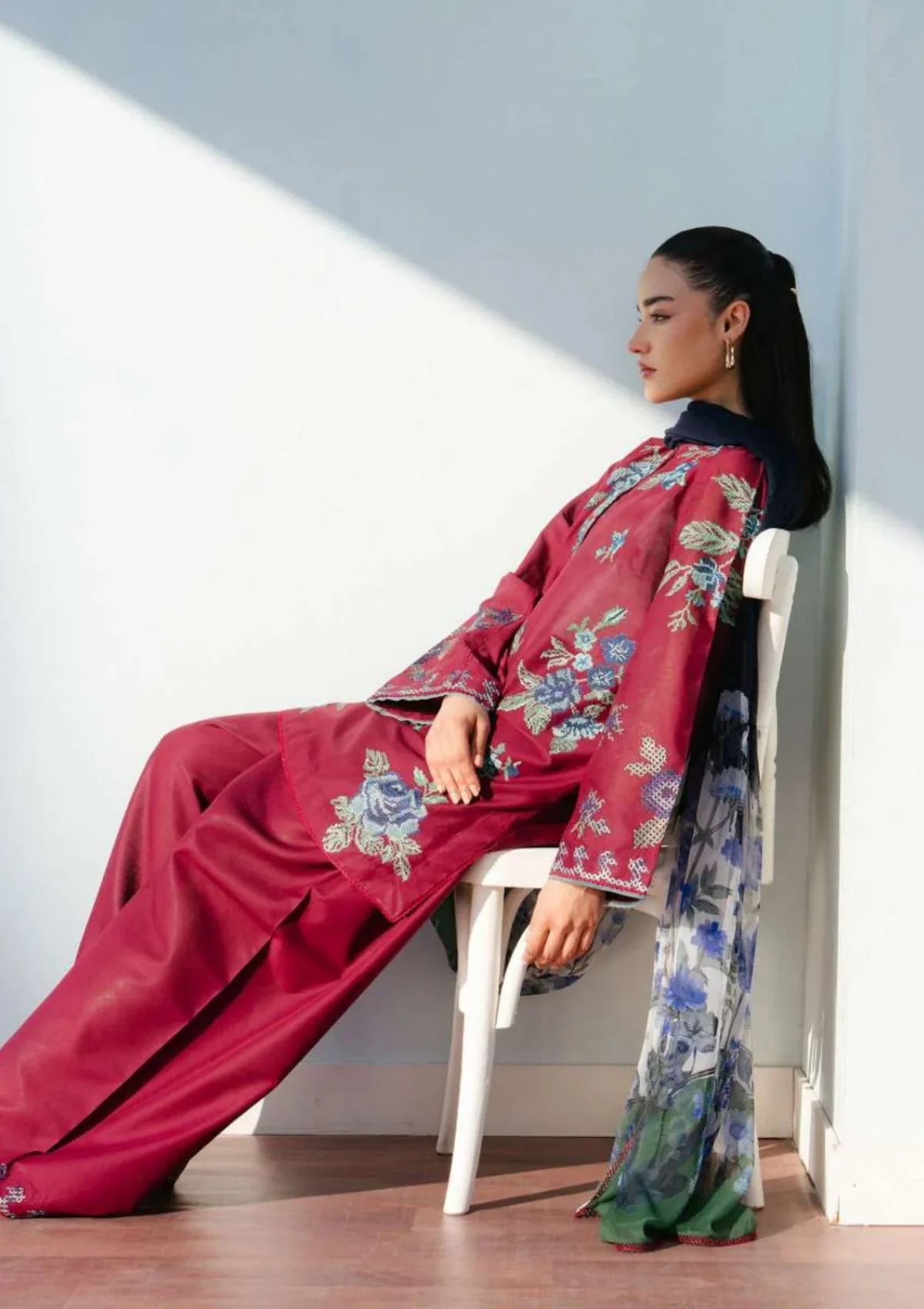 Baroque - 3PC Lawn Embroidered Suit - VL1052