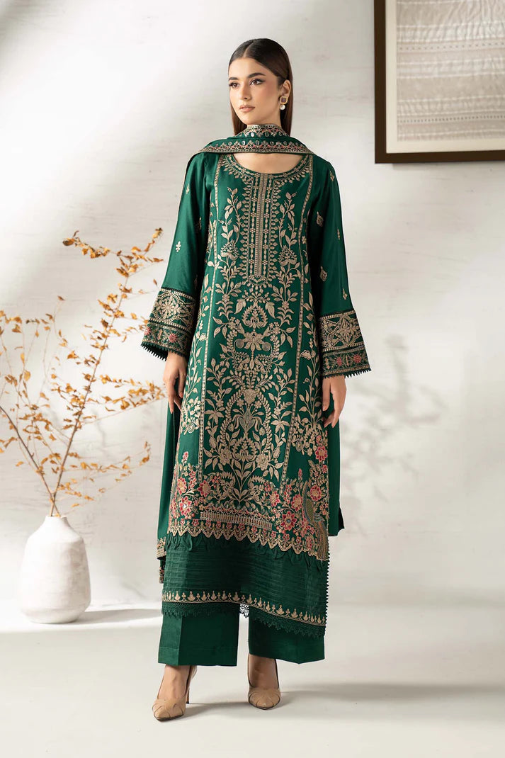 Maria B. Embroidered Dhanak Three Piece Winter Collection - VL1228