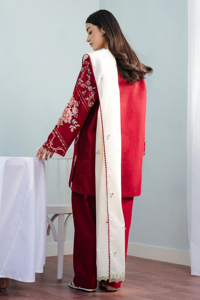 Baroque - 3PC Lawn Embroidered Suit - VL1049