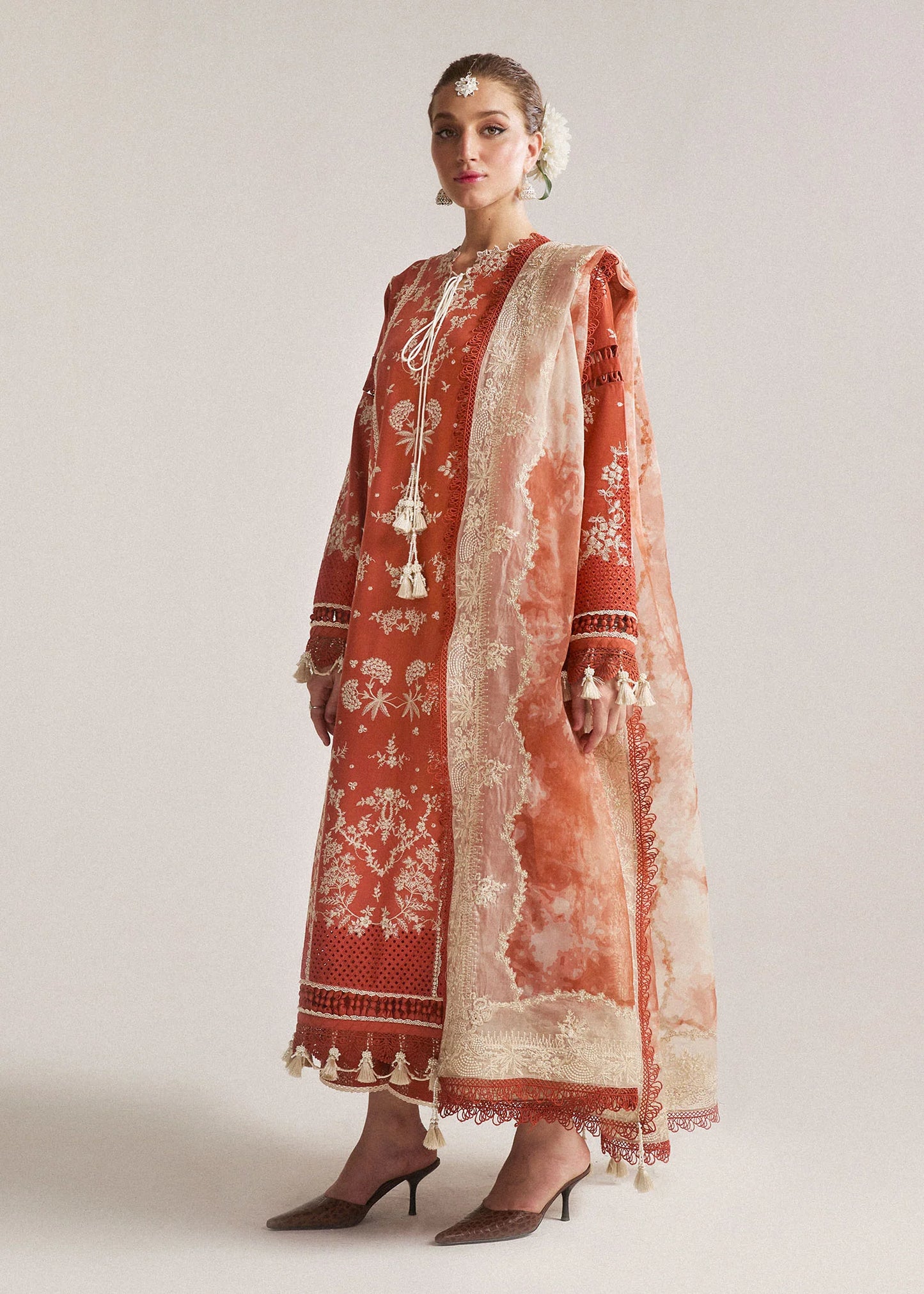 Hussain Rehar Winter Embroidered 3pc Dhanak Suite - VL1164