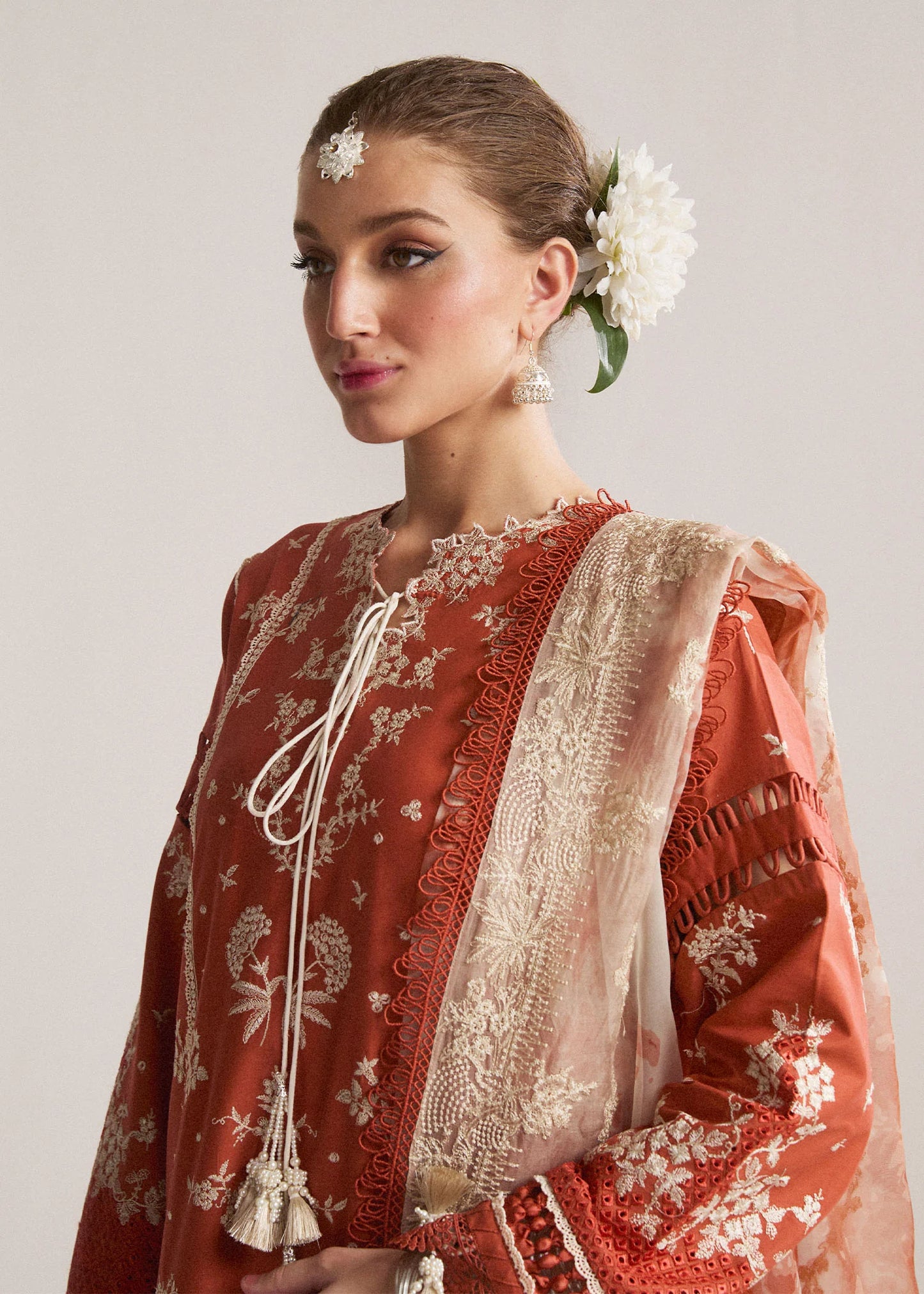Hussain Rehar Winter Embroidered 3pc Dhanak Suite - VL1164