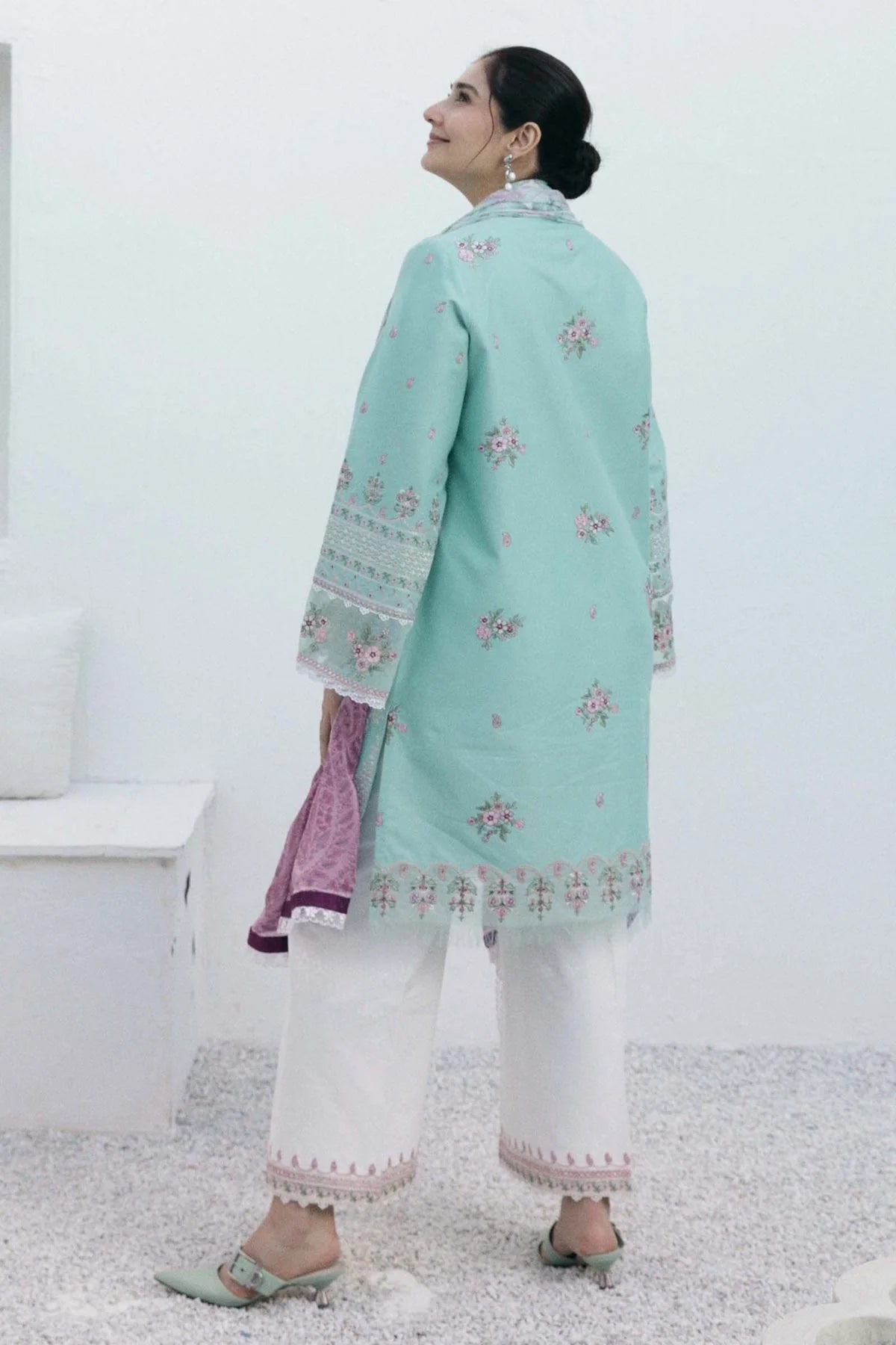 VL805 Zarashahjhan Embroidered Dhanak Three Piece COCO