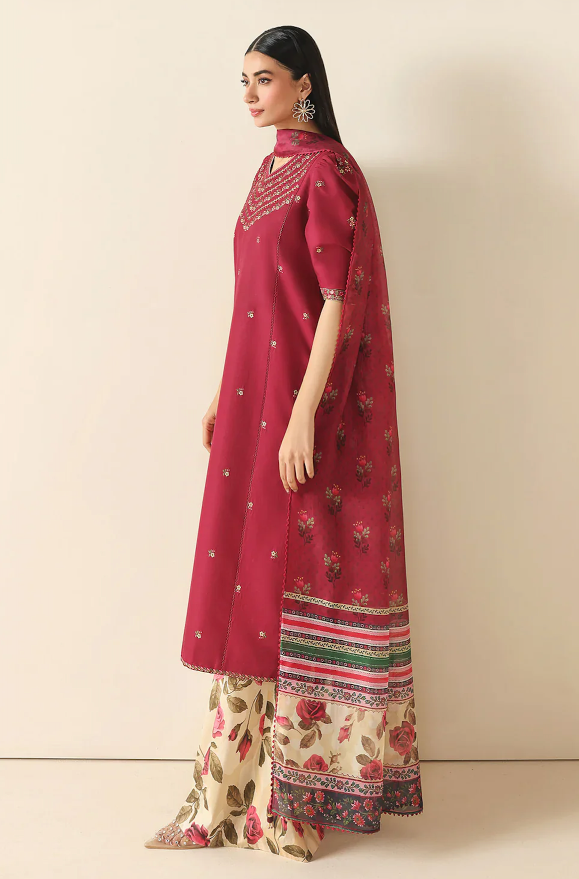 Baroque - Summer - 3PC Lawn Embroidered Suit - Vl1456