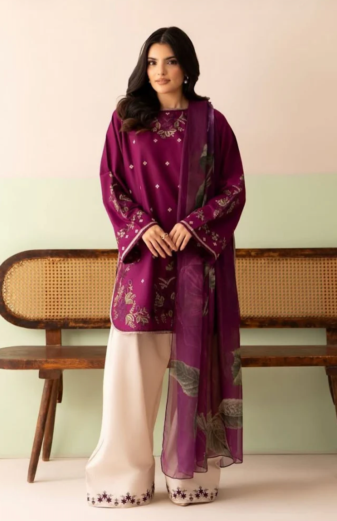 Baroque - Summer-3PC Lawn Embroidered Suit - VL1460