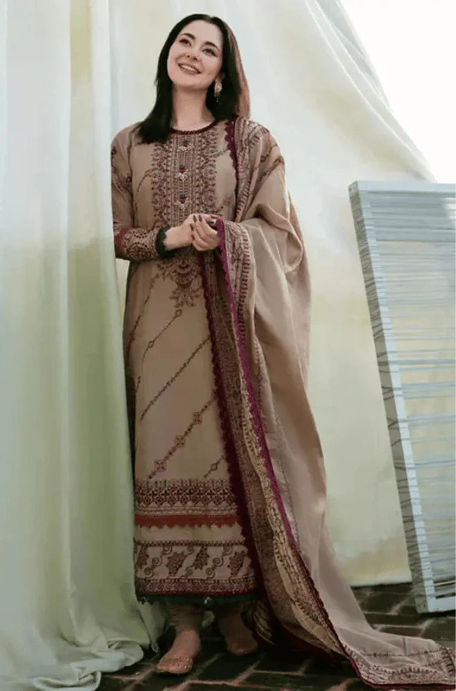 Florent - Winter 3PC Dhanak Embroidered Suit - VL1156