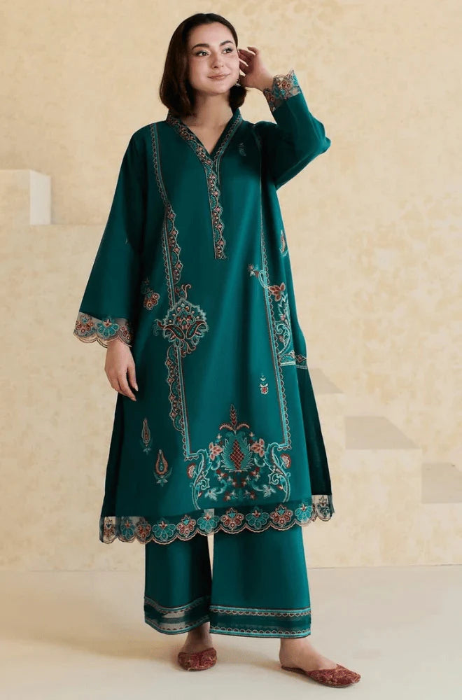 Mishkaa - Winter 2PC Dhanak Embroidered Suit - VL1159