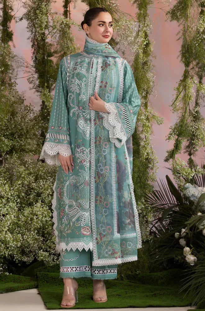 Sobia Nazir - Summer 3PC Lawn ChickenKari Embroidered Suit - VL1294