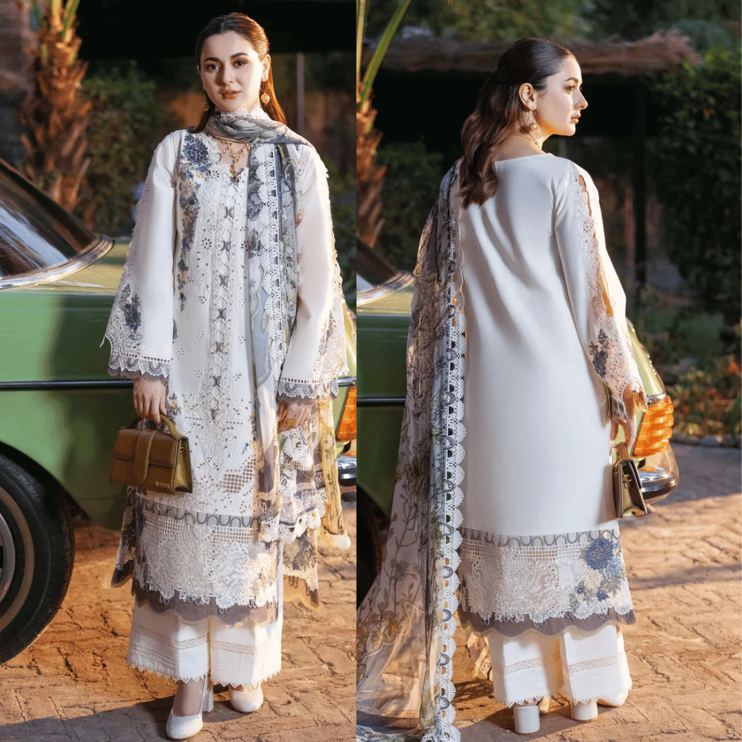 JADE UNSTITCHED 3PC DHANAK EMBROIDERED SUIT- VL1114