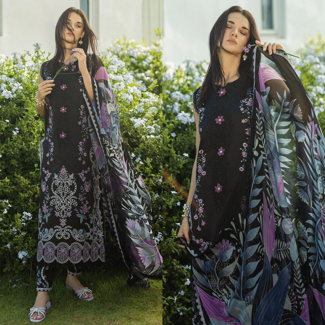 Mushq Embroidered Unstitched Dhanak 3Pc Suit - VL1120