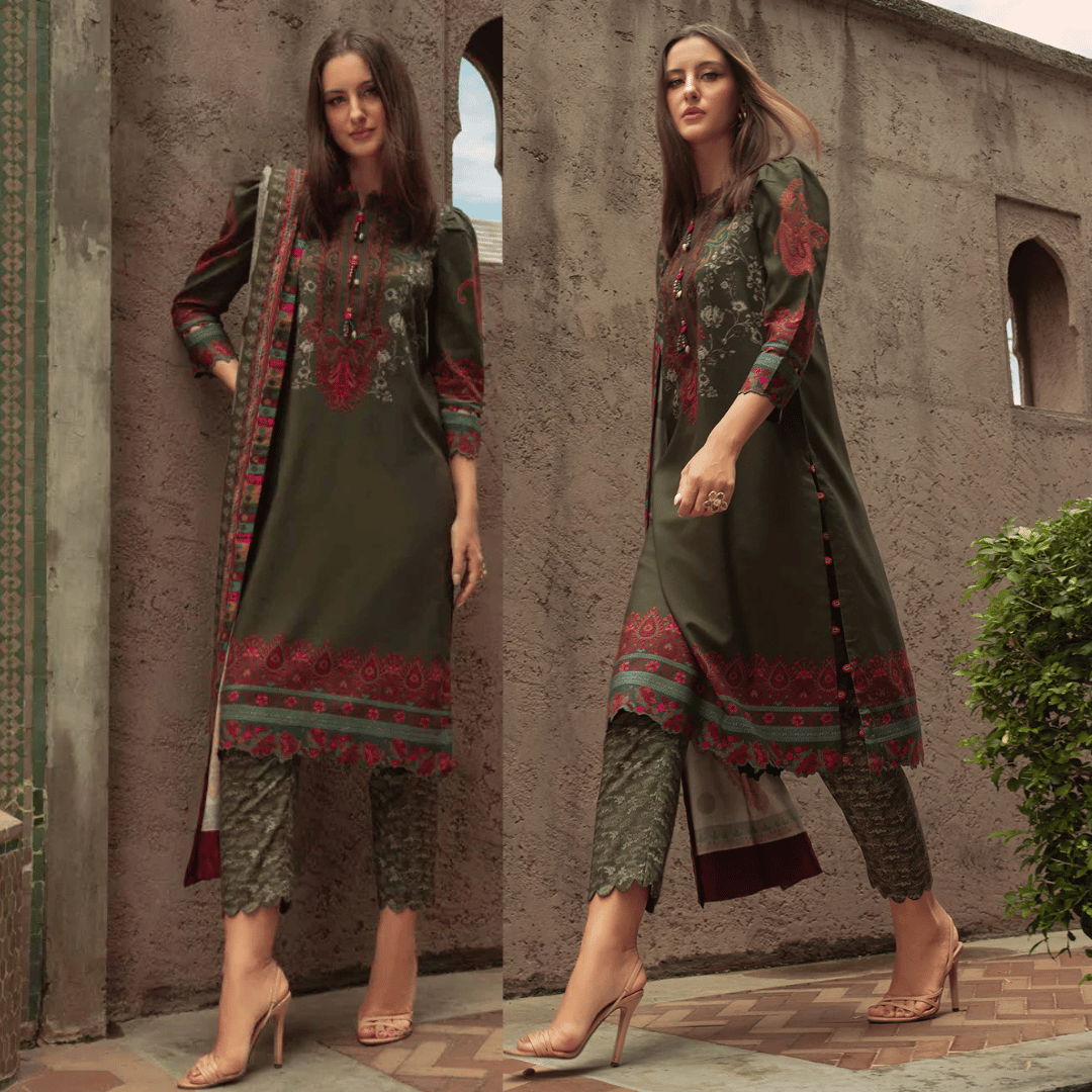 Charizma - Winter 3PC Karandi Digital Print Dress - VL1179