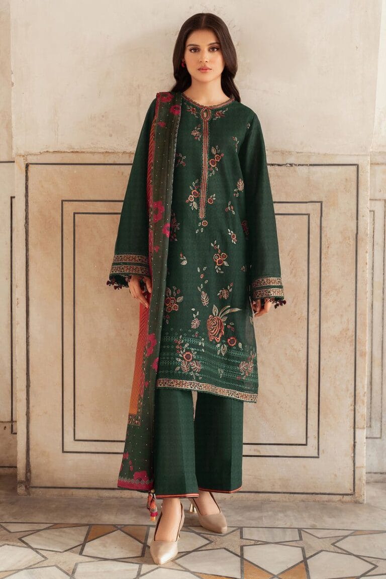 Jazmin 3pcs Unstitched Embroidered Dhanak Suite- VL1121