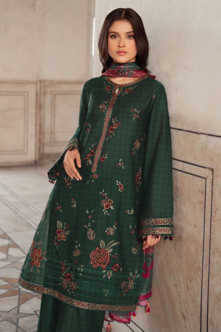 Jazmin 3pcs Unstitched Embroidered Dhanak Suite- VL1121