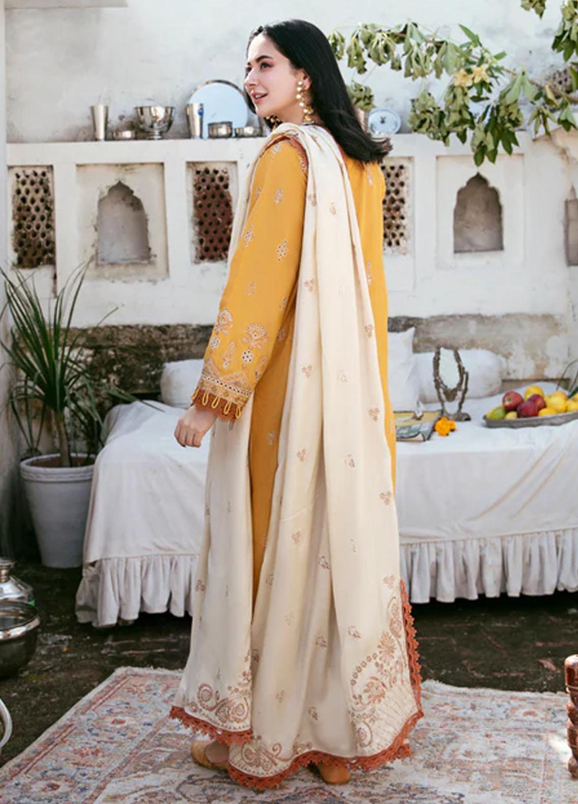Bin Ilyas - 3PC Dhanak Embroidered Suit - VL1139