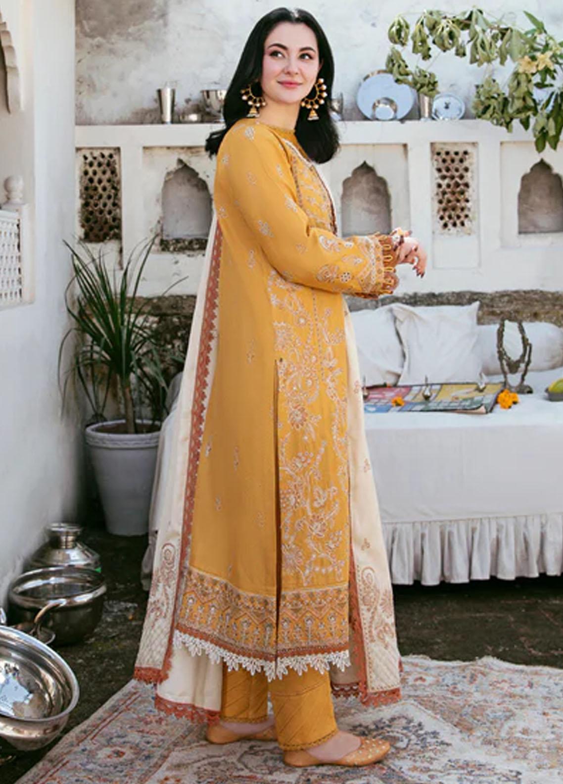 Bin Ilyas - 3PC Dhanak Embroidered Suit - VL1139