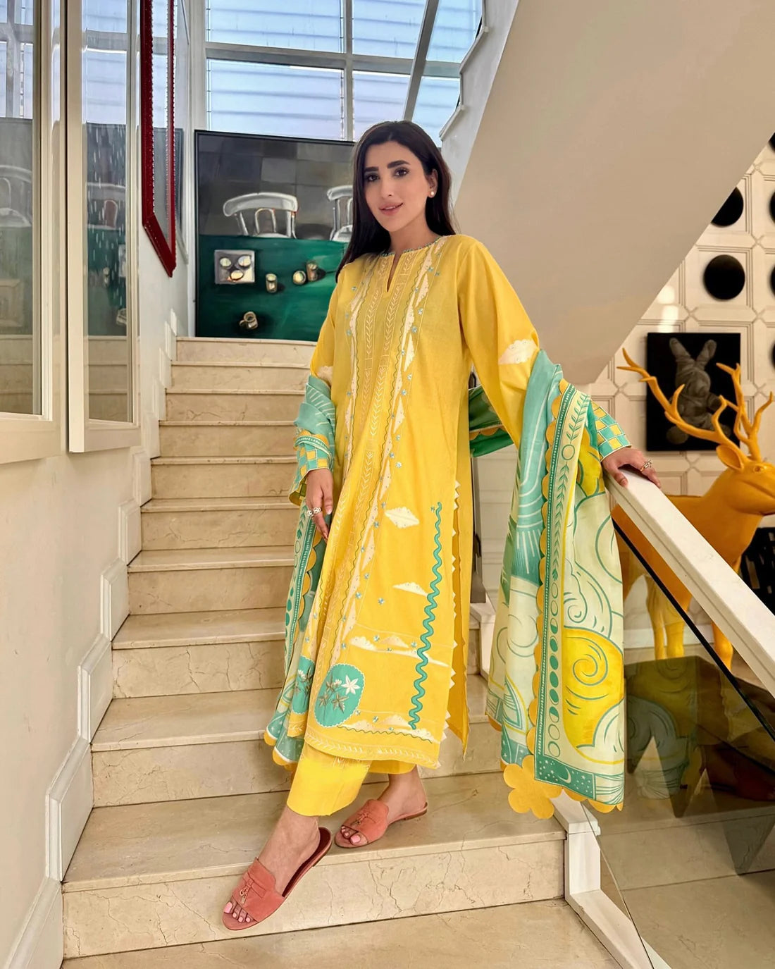 Lawn Unstitched 3 Piece Embroidered Dress - VL1032