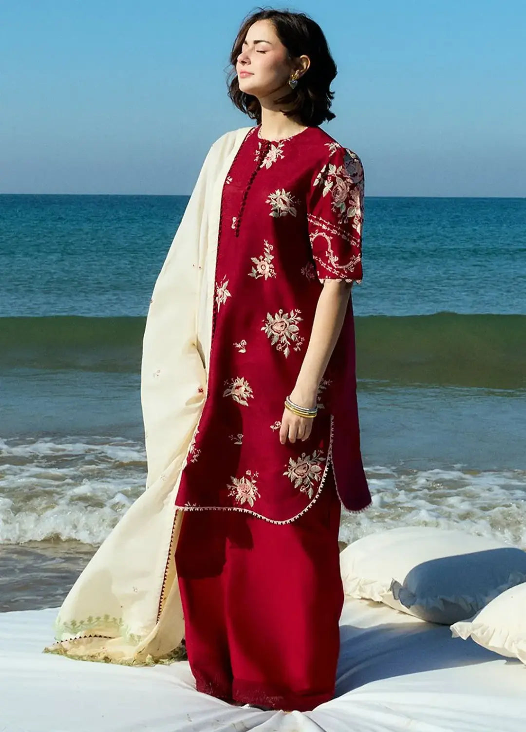 Baroque - 3PC Lawn Embroidered Suit - VL1049