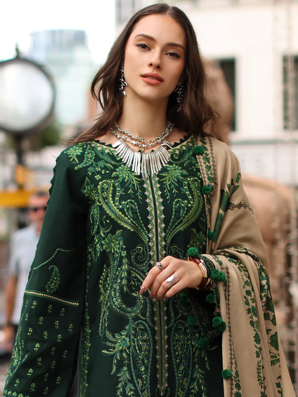 Charizma - Winter 3PC Dhanak Embroidered Suit - VL 1641