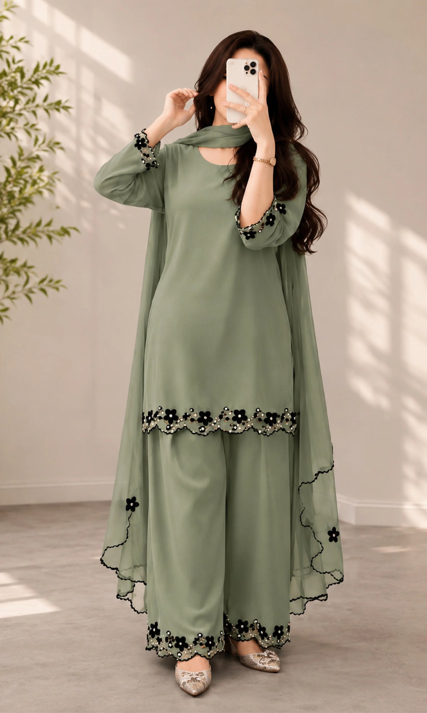 Veezal - Summer-3PC Lawn Embroidered Suit - VL1490