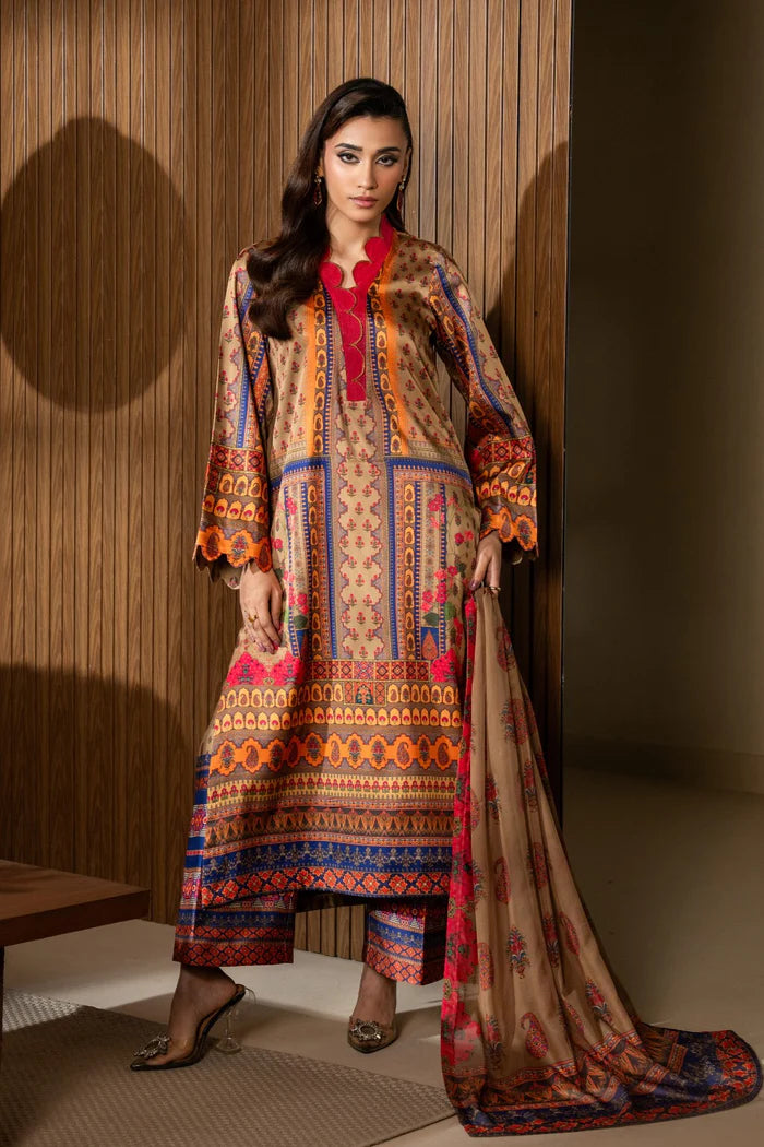 Maryum N Maria - Winter 3PC Karandi Digital Print Dress - VL1215
