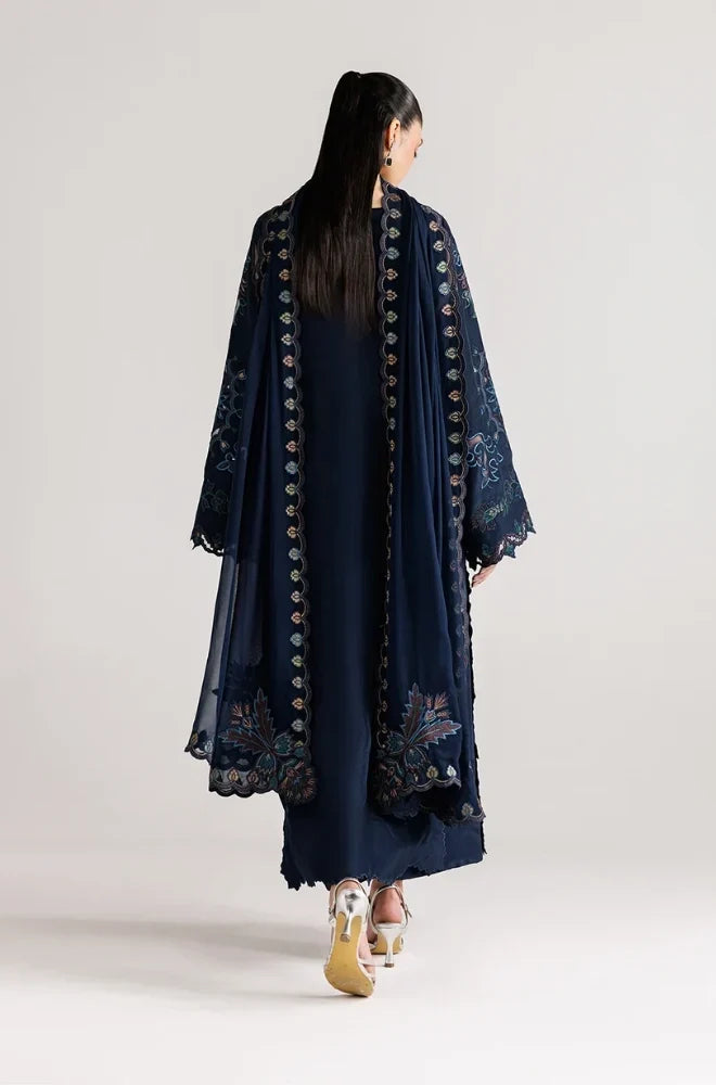 Iznik - 3PC Dhanak Embroidered Shirt With Dhanak Embroidered Dupatta and Trouser - VL1680