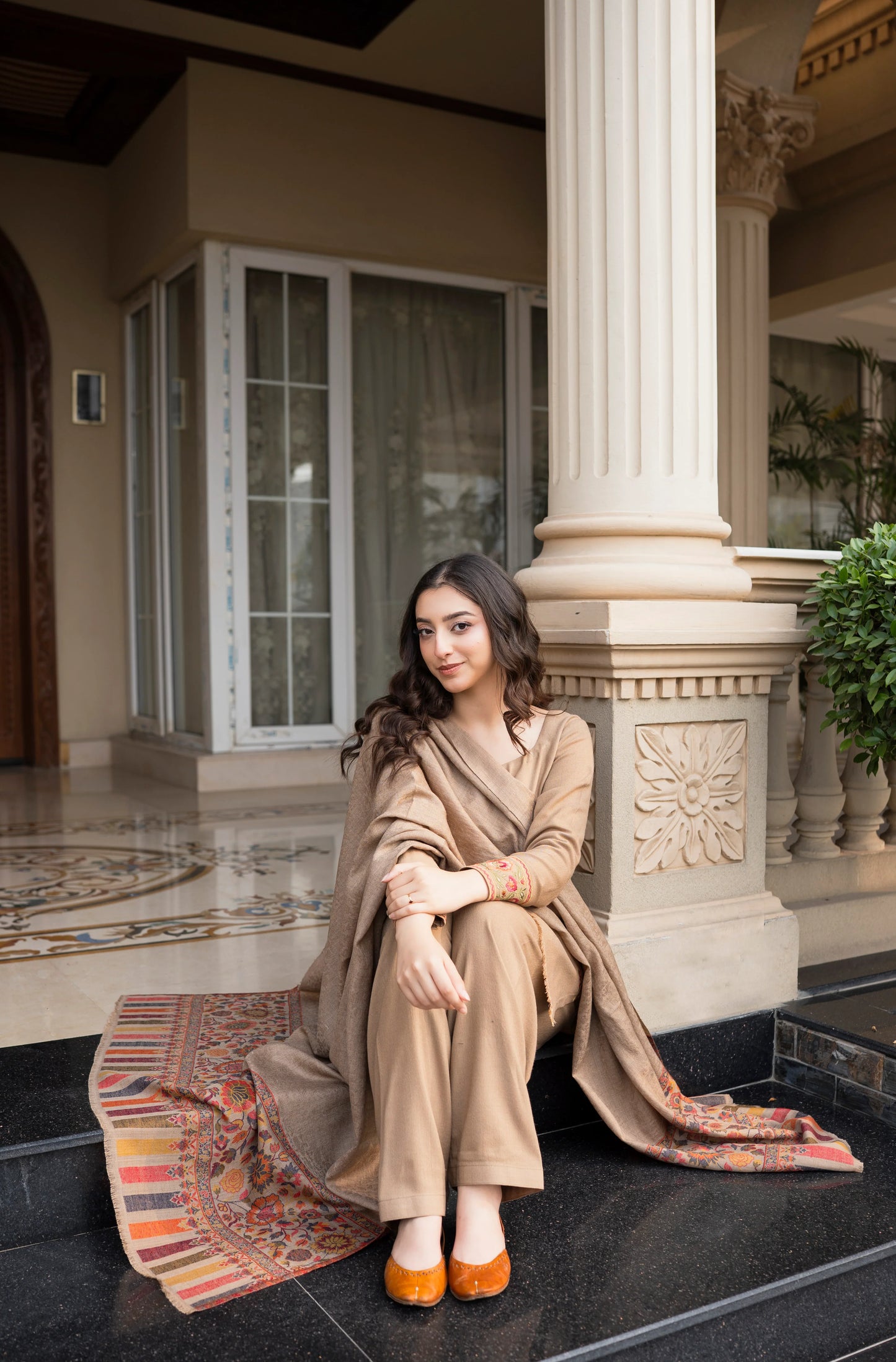 Aisling - Winter 3PC Dhanak Embroidered Suit - VL 1614