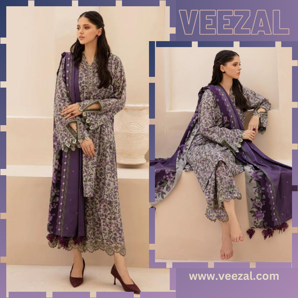 Vl705 Lawn Printed Unstitched 3 Piece Dress Veezal