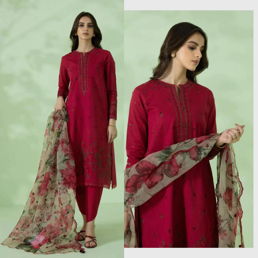 Sapphire Embroidered Lawn Three Piece. VL534