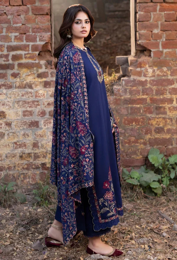 Izel - Winter 3PC Dhanak Embroidered Suit - VL 1612