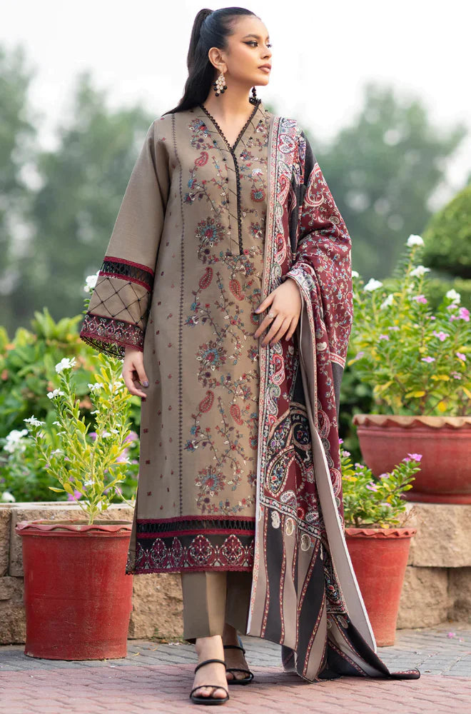 VL739 Bin Ilyas - 3PC Dhanak Embroidered Suit