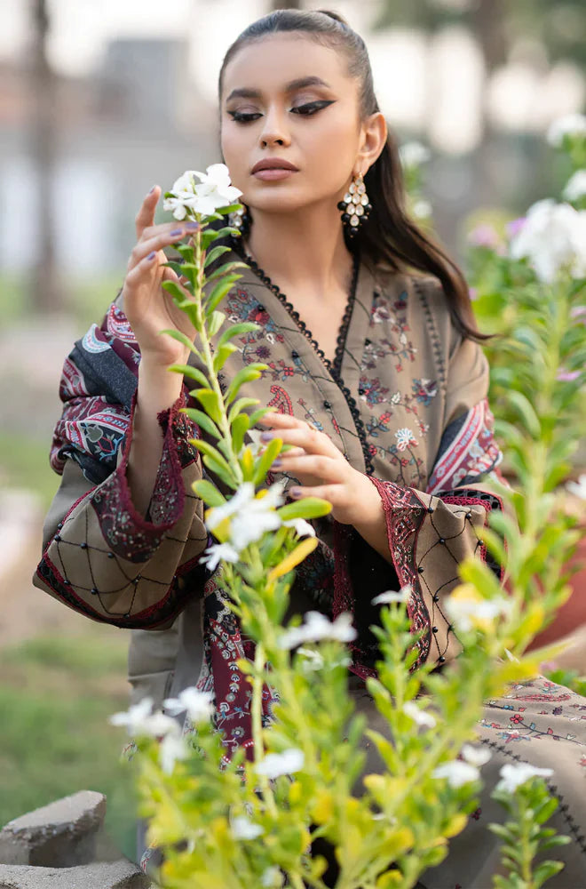 VL739 Bin Ilyas - 3PC Dhanak Embroidered Suit