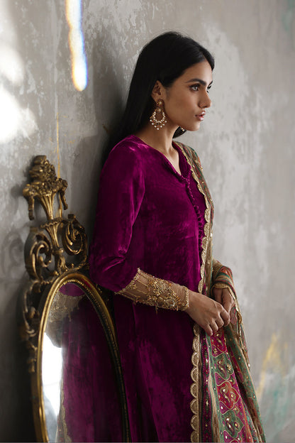 Jazmin - Embroidered Velvet 3-Piece Dress - VL945