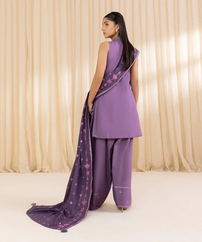 Sapphire - Winter 3PC Dhanak Embroidered Suit - VL1246