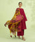 VL561 Sapphire Embroidered Dhanak Three Piece