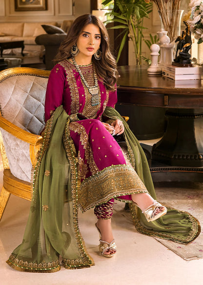 VL536 Asim Jofa, unstitched 3 piece embroidered linen summer suit